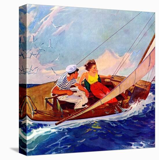 "Couple Sailing,"July 1, 1937-R.J. Cavaliere-Premier Image Canvas