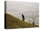 Couple Walking, British Camp, Hereford Beacon, Malvern Hills, Herefordshire, Midlands-David Hughes-Premier Image Canvas