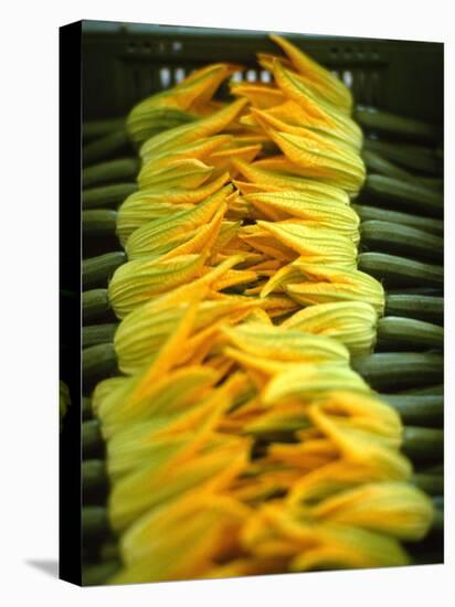 Courgette Flowers on a Market Stall-Marc O^ Finley-Premier Image Canvas