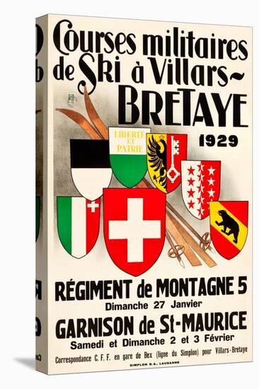 Courses Militaires De Ski A Villars-Bretaye-null-Stretched Canvas