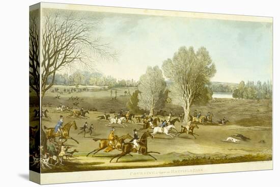 Coursing - a View of Hatfield Park, Engraved by James Pollard (1797-1867)-James Pollard-Premier Image Canvas