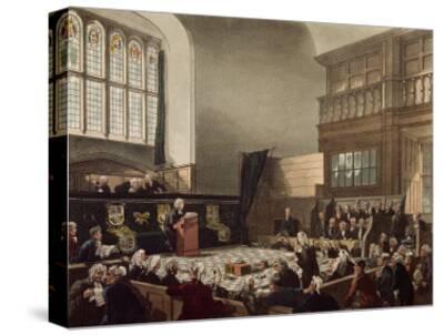 Court Of Exchequer Westminster Hall From The Microcosm Of London Engraved By J C Stadler Giclee Print Thomas Rowlandson Art Com