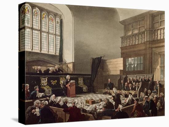 Court of Exchequer, Westminster Hall, from 'The Microcosm of London', Engraved by J. C. Stadler-Thomas Rowlandson-Premier Image Canvas
