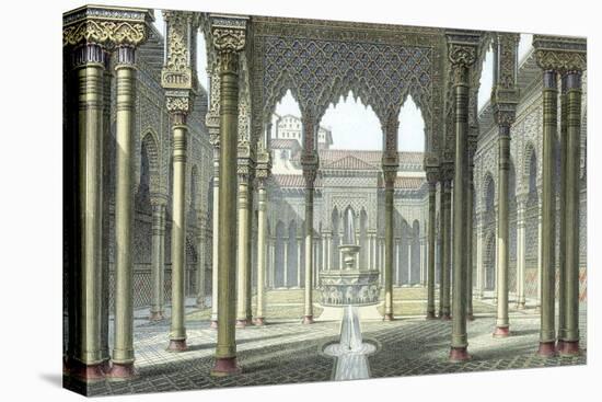 Court of the Lions, Alhambra Palace, Granada, Spain, Late 19th Century-null-Premier Image Canvas