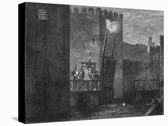 Courtenay's Escape from the Tower, 1840-George Cruikshank-Premier Image Canvas