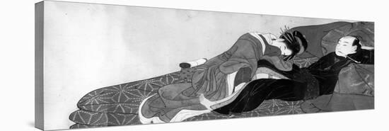 Courtesan and Client, Early 19th Century-Kitagawa Utamaro-Premier Image Canvas