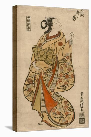 Courtesan Likened to the Chinese Sage Zhang Guolao (Japanese: Chokaro), C.1715-Okumura Masanobu-Premier Image Canvas