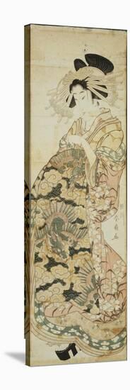 Courtesan Wearing Dragon Pattern Kimono-Katsukawa Shunsen-Premier Image Canvas