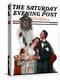 "Courting under the Clock at Midnight" Saturday Evening Post Cover, March 22,1919-Norman Rockwell-Premier Image Canvas