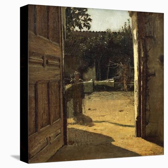 Courtyard in Sun, Interior of Country House, 1864-1866-Giuseppe De Nittis-Premier Image Canvas