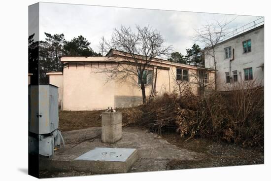 Courtyard near the Old Soviet Buildings in Late Autumn-alexabelov-Premier Image Canvas