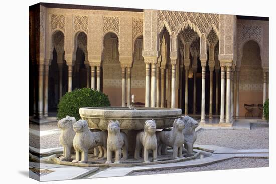 Courtyard of the Lions in the Alhambra, a Medieval Moorish City, Granada, Spain-null-Premier Image Canvas