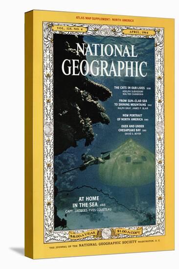 Cover of the April, 1964 National Geographic Magazine-Robert Goodman-Premier Image Canvas