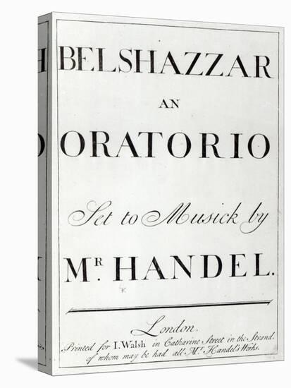 Cover of the score for Belshazzar by Handel, published in 1745-null-Premier Image Canvas