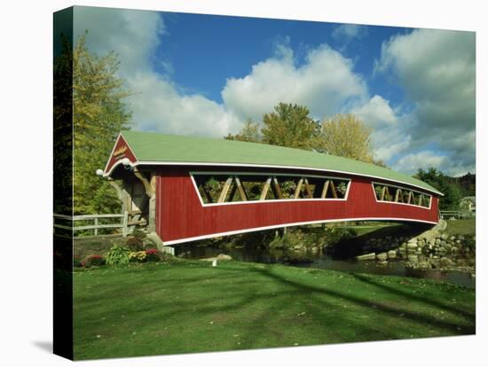 Covered Bridge at Conway, New Hampshire, New England, United States of America, North America-null-Premier Image Canvas