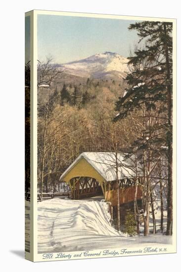 Covered Bridge, Franconia Notch, New Hampshire-null-Stretched Canvas