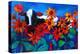 Cow in the Sunflowers-Patty Baker-Stretched Canvas