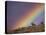 Cowboy and Rainbow, Ponderosa Ranch, Seneca, Oregon, USA-Darrell Gulin-Premier Image Canvas