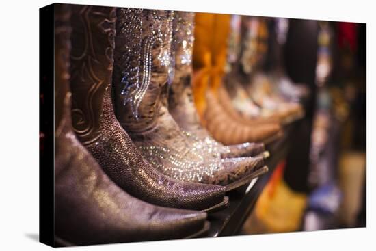 Cowboy Boots, Kemo Sabe Shop, Aspen, Colorado, USA-Walter Bibikow-Premier Image Canvas