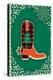 Cowboy Christmas Card with Boot Decoration-GeraKTV-Stretched Canvas