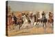 Cowboy Gunbattle-Frederic Sackrider Remington-Premier Image Canvas