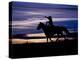 Cowboy on Horses on Hideout Ranch, Shell, Wyoming, USA-Joe Restuccia III-Premier Image Canvas