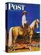 "Cowboy on Palomino," Saturday Evening Post Cover, September 18, 1943-Fred Ludekens-Premier Image Canvas