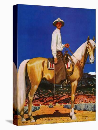 "Cowboy on Palomino," September 18, 1943-Fred Ludekens-Premier Image Canvas