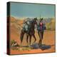 Cowboy with Horse - Citrus Crate Label-Lantern Press-Stretched Canvas