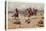 Cowboys chasing a prairie wolf-Charles Marion Russell-Premier Image Canvas