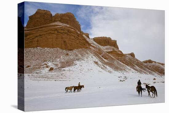 Cowboys on Hide Out Ranch in Big Horn Mountains-Darrell Gulin-Premier Image Canvas