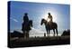 Cowboys on Horses, Sunrise, British Colombia, Canada-Peter Adams-Premier Image Canvas