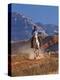 Cowgirl Riding a Trail in the Big Horn Mountains, Shell, Wyoming, USA-Joe Restuccia III-Premier Image Canvas