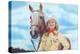 Cowgirl with Palomina-null-Stretched Canvas