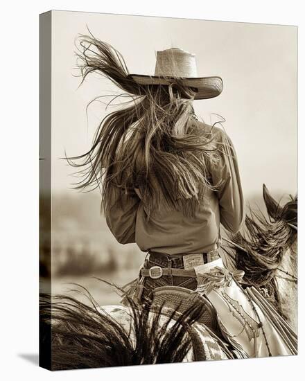 Cowgirl-Lisa Dearing-Stretched Canvas