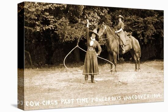 Cowgirls Roping-null-Stretched Canvas