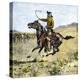 Cowhand Rounding Up Cattle Mixed in with the Horse Herd-null-Premier Image Canvas