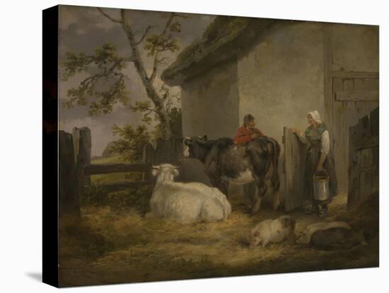 Cowherd and Milkmaid-George Morland-Premier Image Canvas