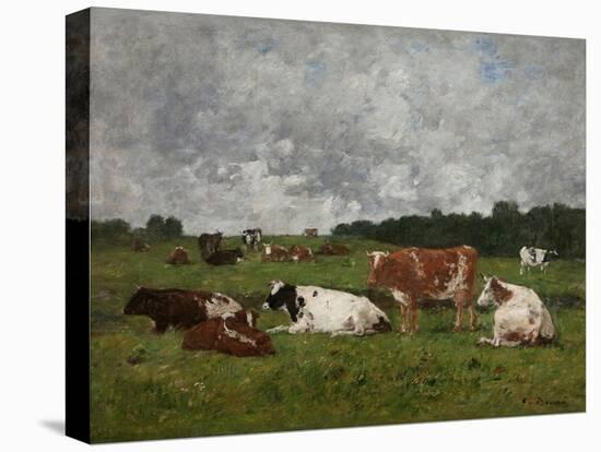 Cows at the Pasture-Eug?ne Boudin-Premier Image Canvas