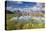 Cows grazing on green pastures surrounding the alpine lake, Val Bugliet, Canton of Graubunden, Enga-Roberto Moiola-Premier Image Canvas