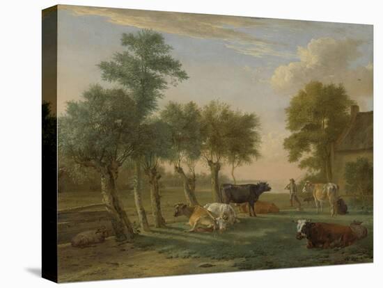 Cows in a Meadow Near a Farm, 1653-Paulus Potter-Premier Image Canvas