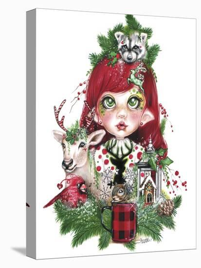 Cozy Christmas Claire - MunchkinZ Elf-Sheena Pike Art And Illustration-Premier Image Canvas