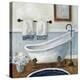 Cozy Navy Bath II-Carol Robinson-Stretched Canvas