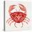 Crab in Red-Cat Coquillette-Premier Image Canvas