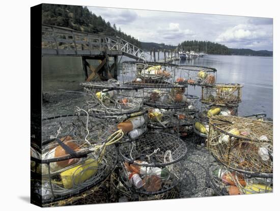 Crab Pots on Shore of Cornet Bay, Whidbey Island, Washington, USA-William Sutton-Premier Image Canvas