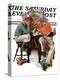 "Cramming" Saturday Evening Post Cover, June 13,1931-Norman Rockwell-Premier Image Canvas