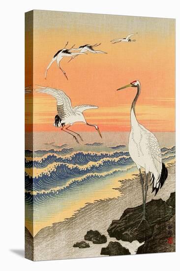 Cranes on Seashore-Koson Ohara-Premier Image Canvas