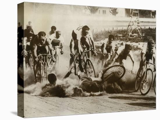 Crash at a Bicycle Race in Milwaukee, Wisconsin, 1934-null-Premier Image Canvas