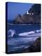Crashing Waves and Sea Lions, Heceta Head Lighthouse, Oregon, USA-Brent Bergherm-Premier Image Canvas