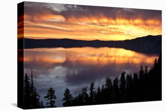 Crater Lake at Sunrise, Crater Lake National Park, Oregon, USA-Michel Hersen-Premier Image Canvas